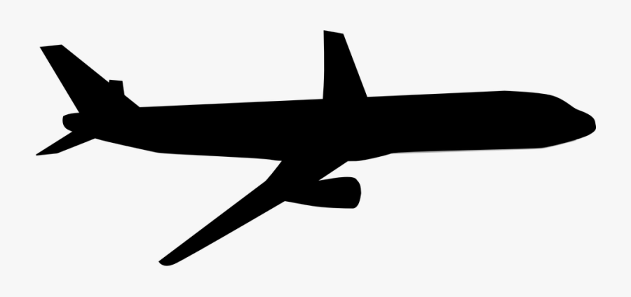 Airplane, Plane, Airline, Speed, Jet, Aviation - Airplane Clipart Black And White, Transparent Clipart