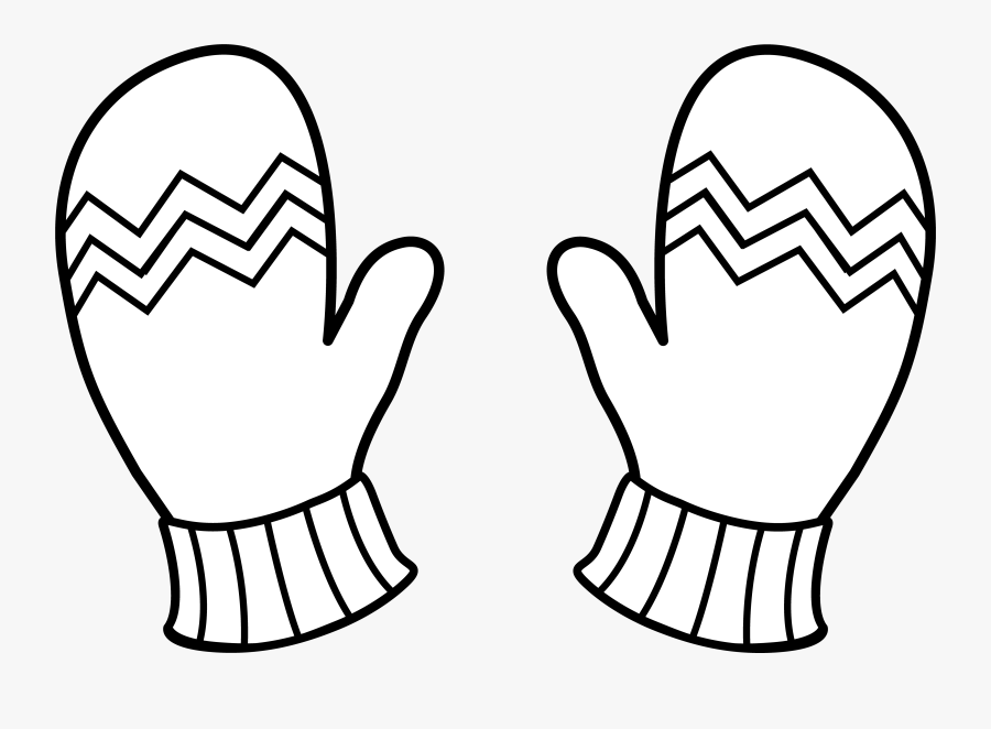 Thumb Image - Mittens Clipart Black And White, Transparent Clipart