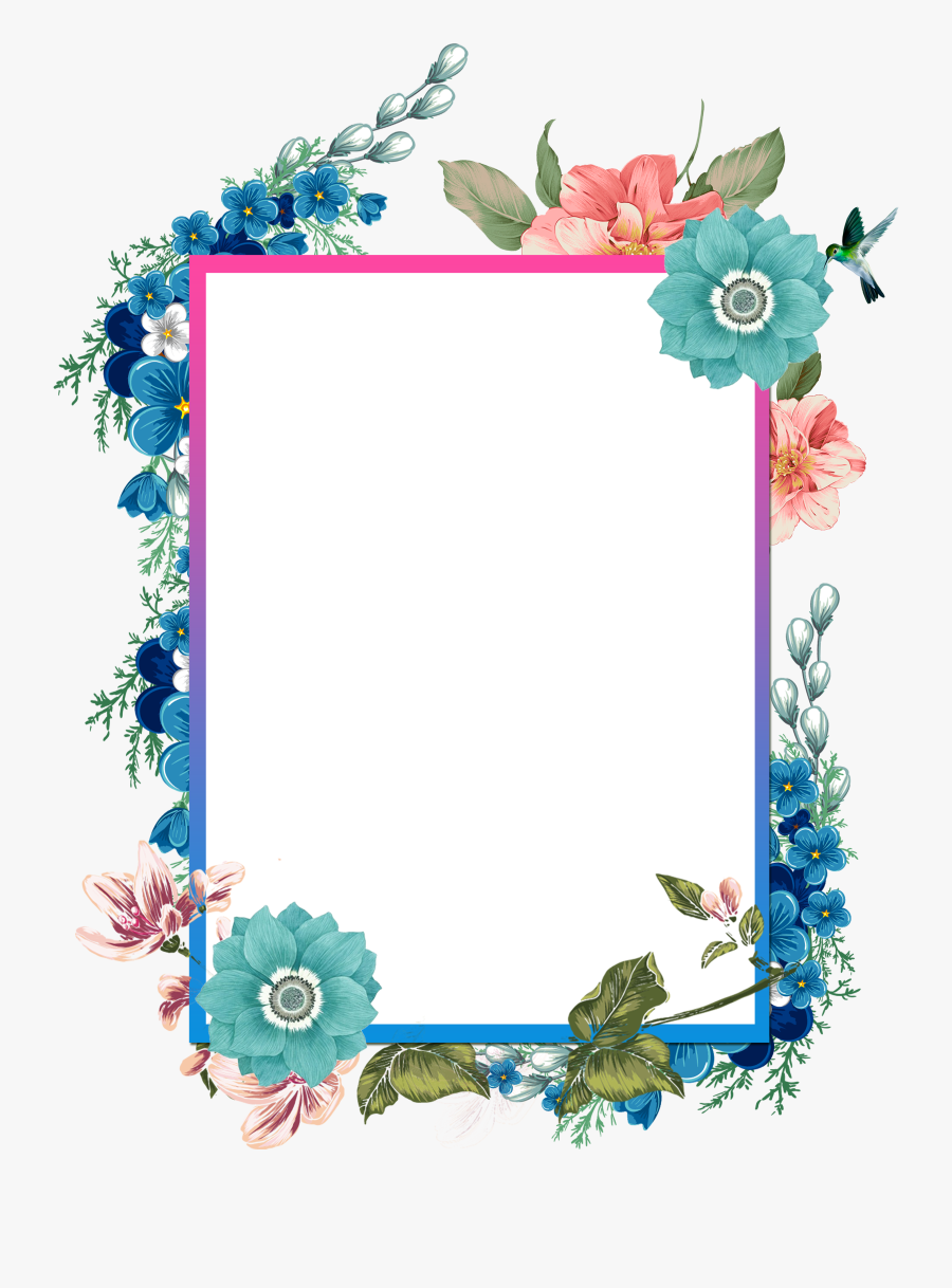 And Beautiful Painted Hand Watercolor Frames Borders - 2020 Yearly Calendar Floral, Transparent Clipart