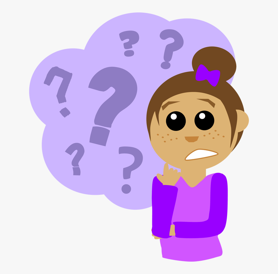 A Girl Thinking Clipart Clipart - Question Girl Clipart, Transparent Clipart