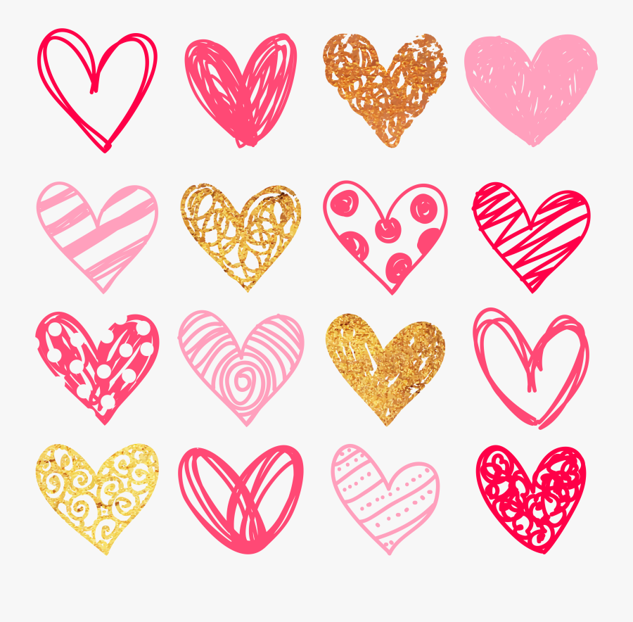 Religious Clipart Valentines Day - Hearts Clip Art Black And White, Transparent Clipart