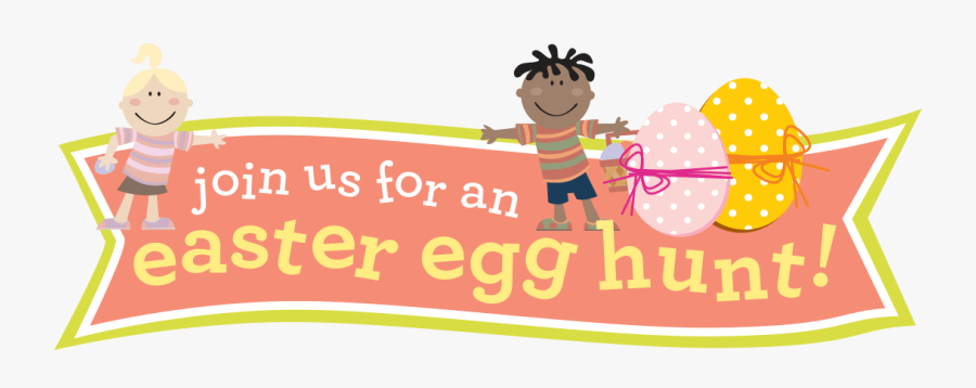 Clip Art Easter Egg Hunt Banner - Cartoon, Transparent Clipart