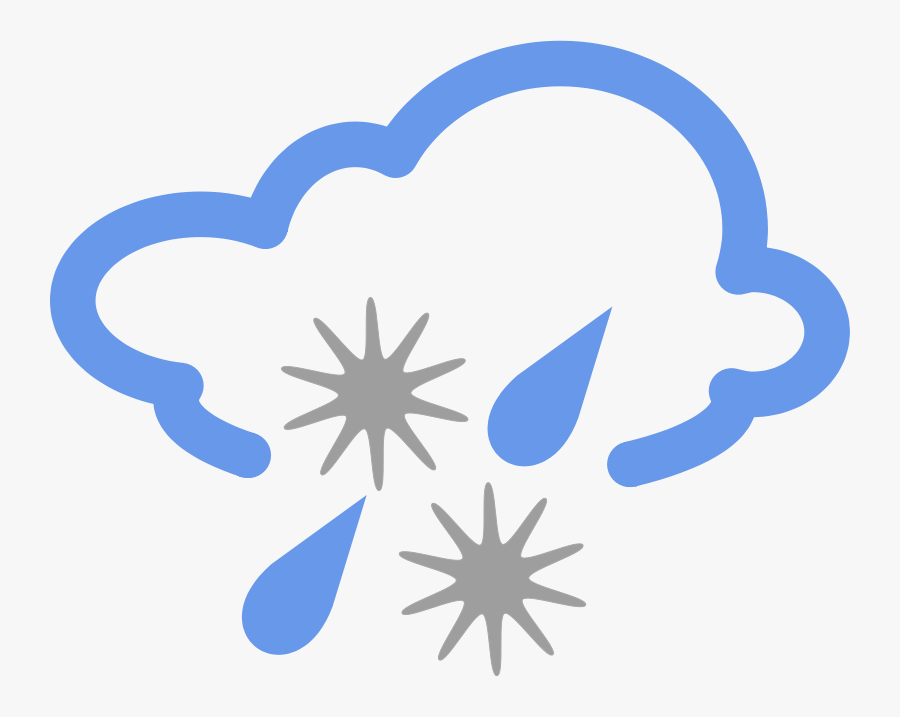 Rain Free On Dumielauxepices - Bbc Weather Symbols Hail, Transparent Clipart