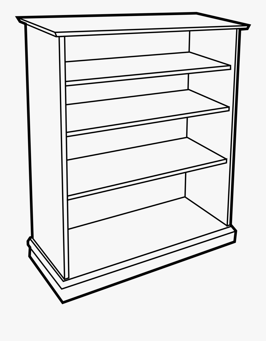 Transparent Drawer Clipart - Shelf Clip Art Black And White, Transparent Clipart