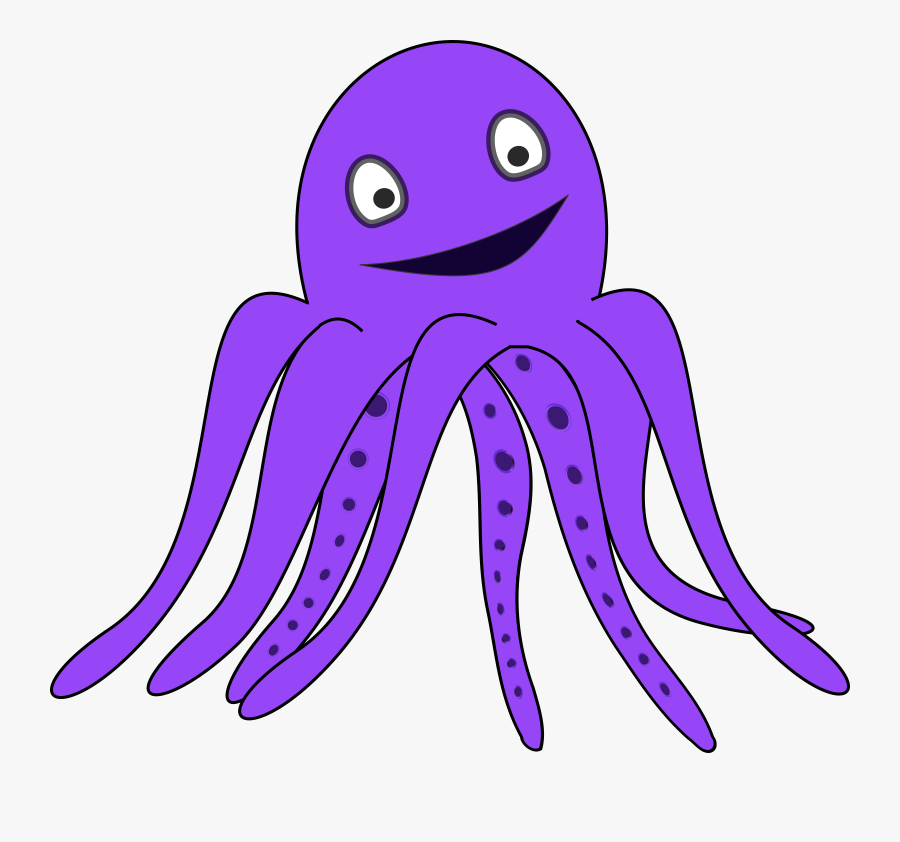 Clip Art Clipart Octopus Black And White - Thing That Color Violet, Transparent Clipart