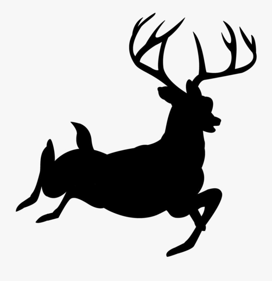 Clip Art Deer Silhouette Clip Art - Buck Deer Silhouette Png, Transparent Clipart