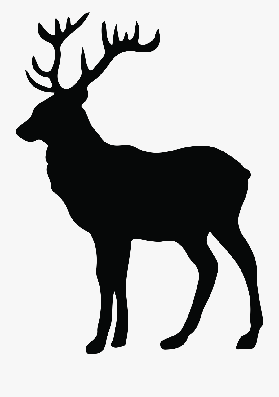 Deer Paper Moose Screen Printing Stencil - White Tail Deer Silhouette, Transparent Clipart