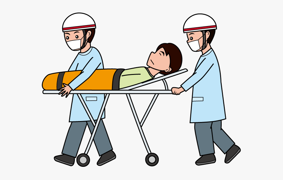 Clip Art Patient In Hospital Bed Clip Art - Patient On Stretcher Clip Art, Transparent Clipart