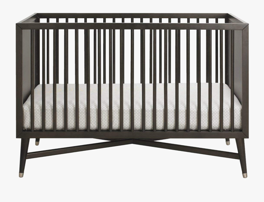 Infant Bed Png Clipart - Mid Century Black Cribs, Transparent Clipart