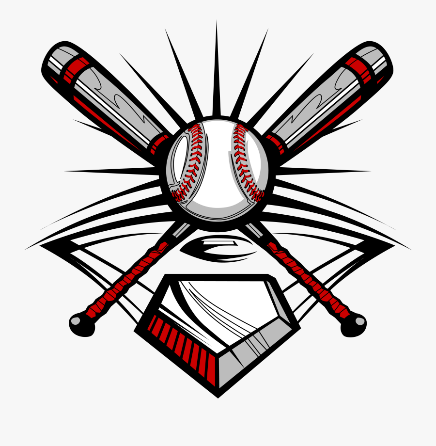 Baseball Bats Crossed - Baseball Bat And Ball Logo, Transparent Clipart