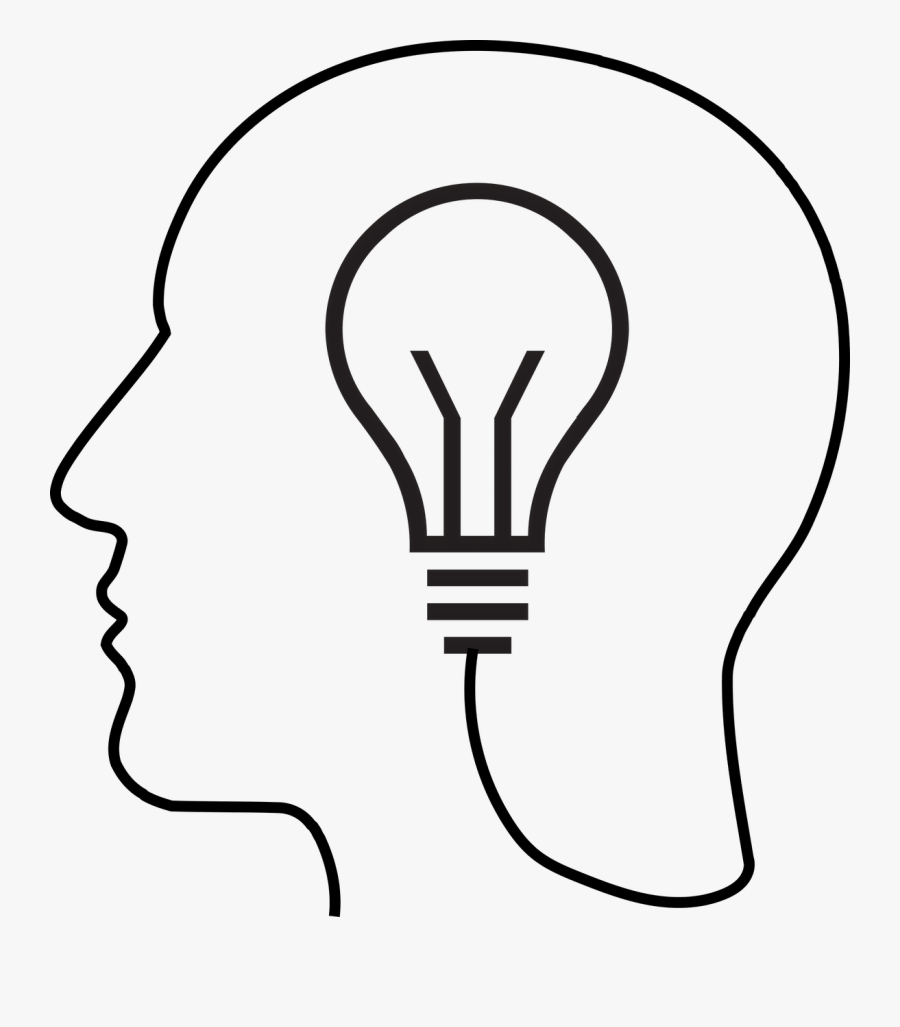 Transparent Open Book Silhouette Png - Clip Art Brain Light Bulb , Free ...