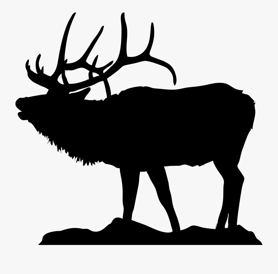 Elk Black And White Clipart Amp Elk Black And White - Elk Black And White, Transparent Clipart