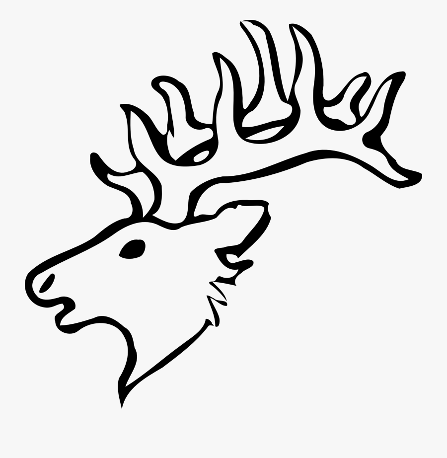 Deer Head - Elk Head Drawing Easy, Transparent Clipart