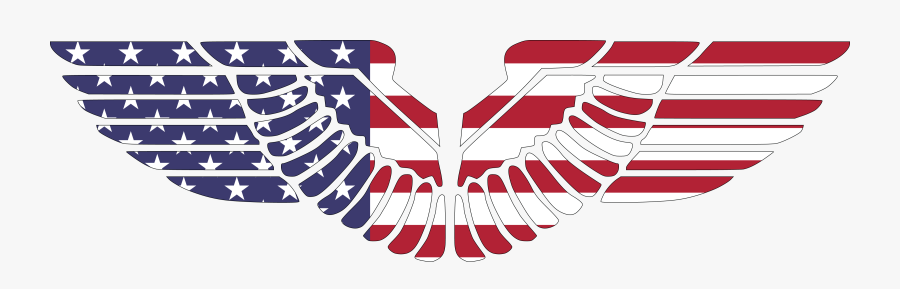 Free Clipart Of Eagle Wings In American Flag Pattern - Eagle Logo American Flag, Transparent Clipart