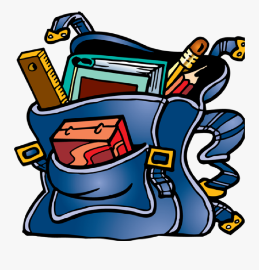 Clipart Books Backpack - Clipart Of A Book Bag, Transparent Clipart