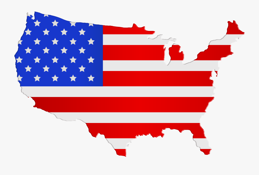 Free Clipart Usa Map - Usa Map Flag Png, Transparent Clipart