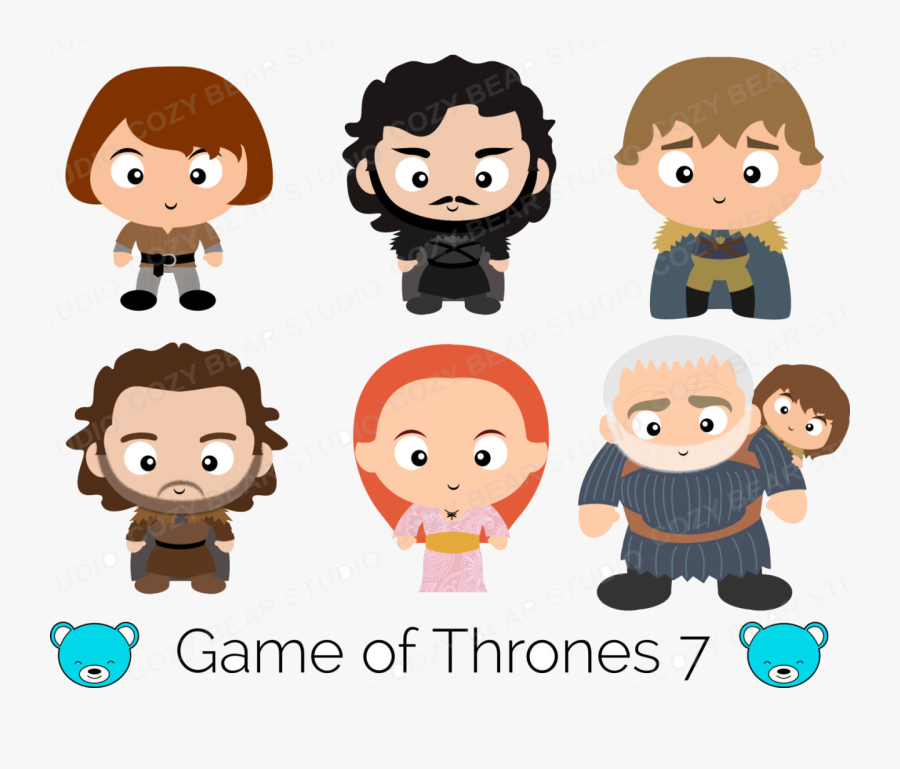 Game Of Thrones Clipart Arya Stark Jon Snow Rickon - Clipart Game Of Thrones, Transparent Clipart