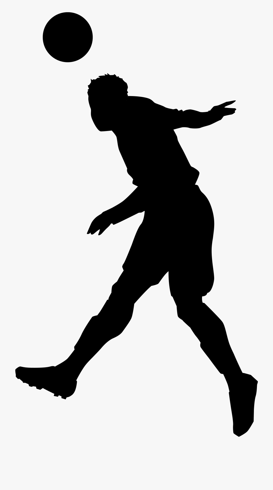 Football Player At Getdrawings - Transparent Soccer Player Silhouette, Transparent Clipart