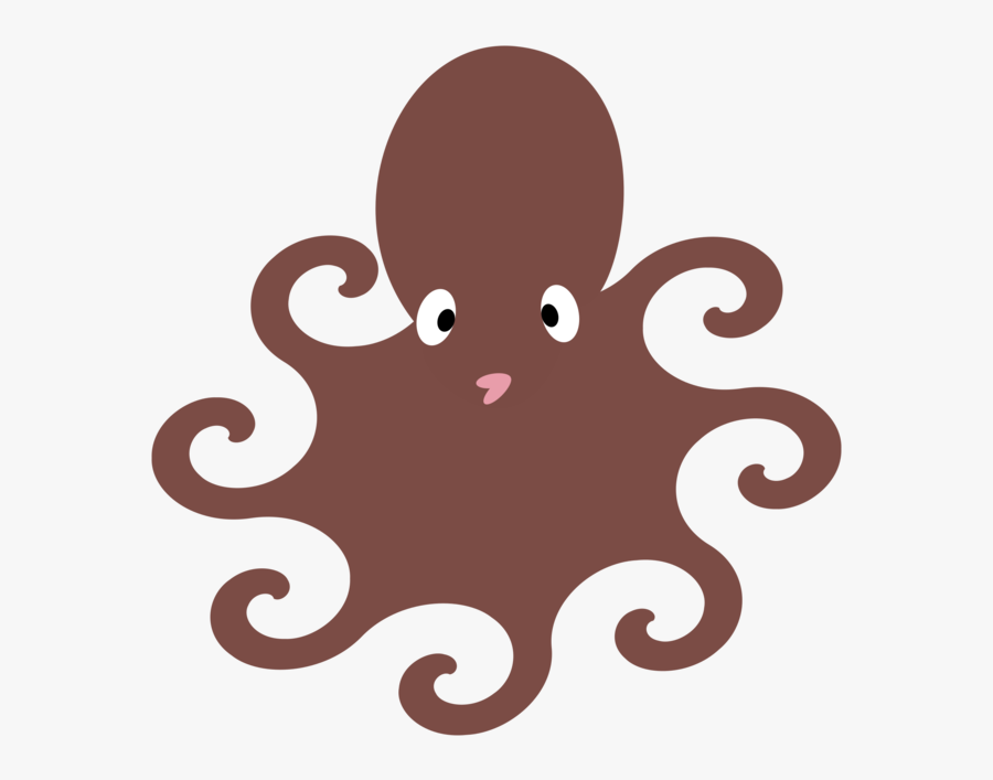 Octopus,cartoon,line - Invertebrates Clipart, Transparent Clipart