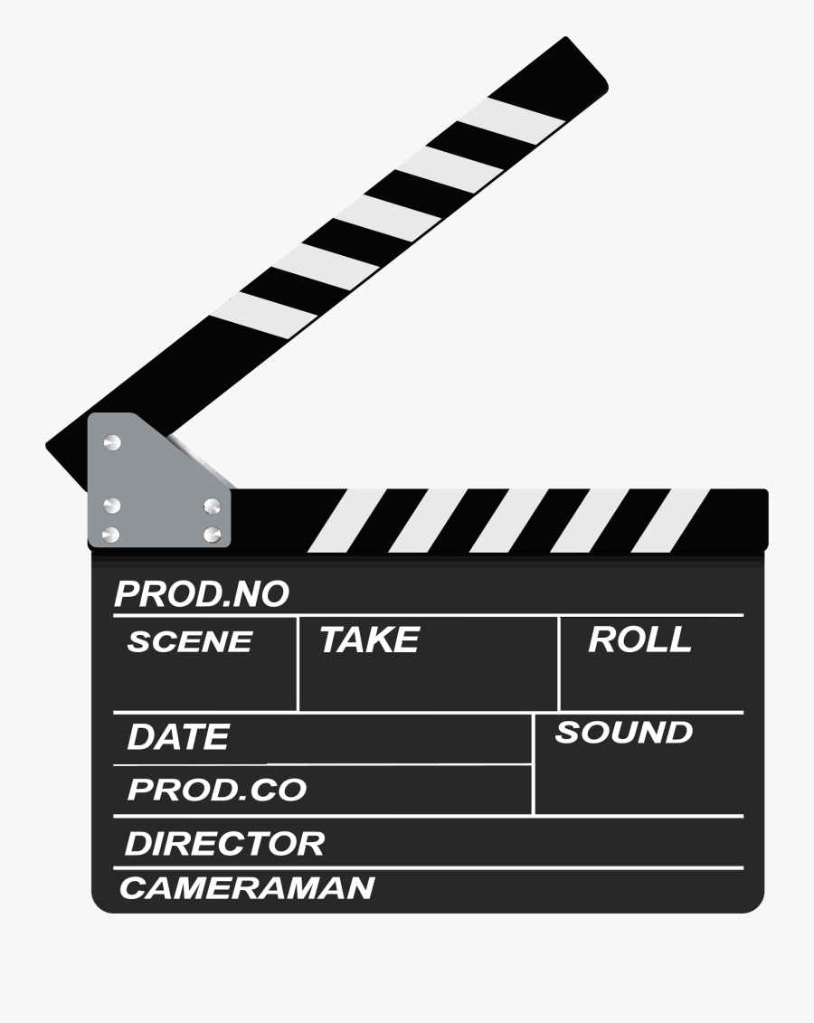 Openclipart Icon Black Free Picture - Transparent Movie Clapperboard Png, Transparent Clipart
