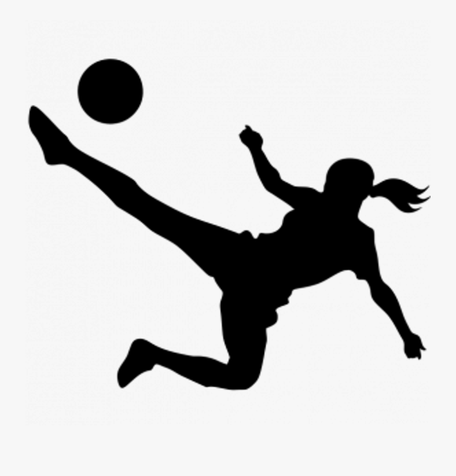 Girl Kicking Soccer Ball Clip Art, Transparent Clipart