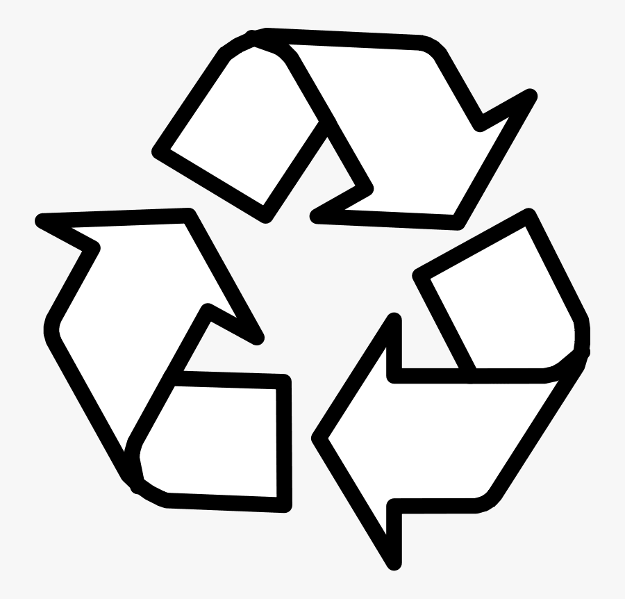 Up In Their Homework Books - Recycling Sign Black And White, Transparent Clipart