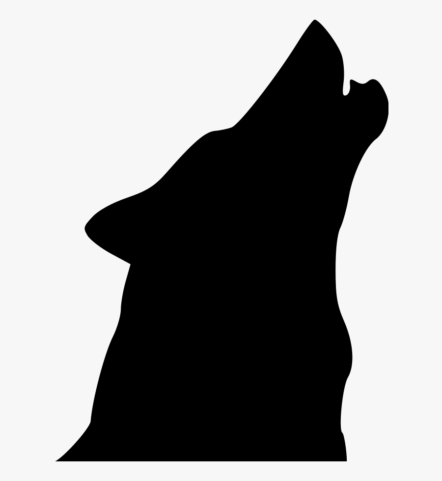 White Wolf Clipart Svg Free - Howling Wolf Head Silhouette, Transparent Clipart