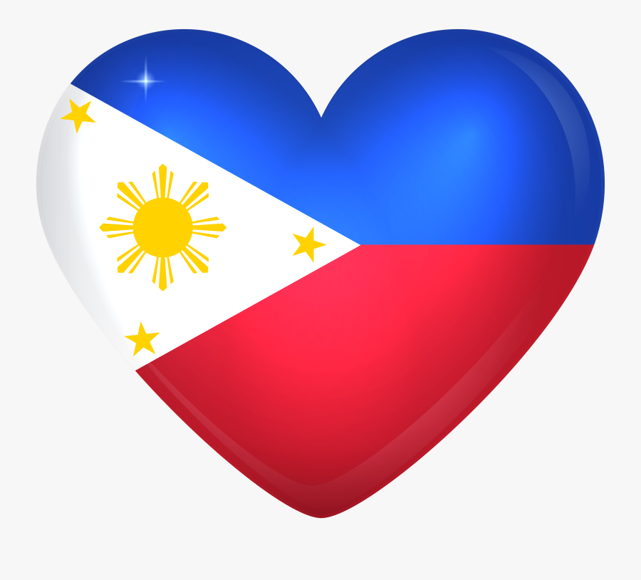 Philippines Large Heart Gallery - Philippine And Taiwan Flag, Transparent Clipart