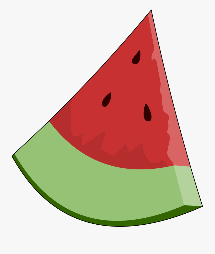 Clip Art Of A Watermelon Clipart Cliparts For You Clipartcow - Triangle Shaped Objects Clipart, Transparent Clipart