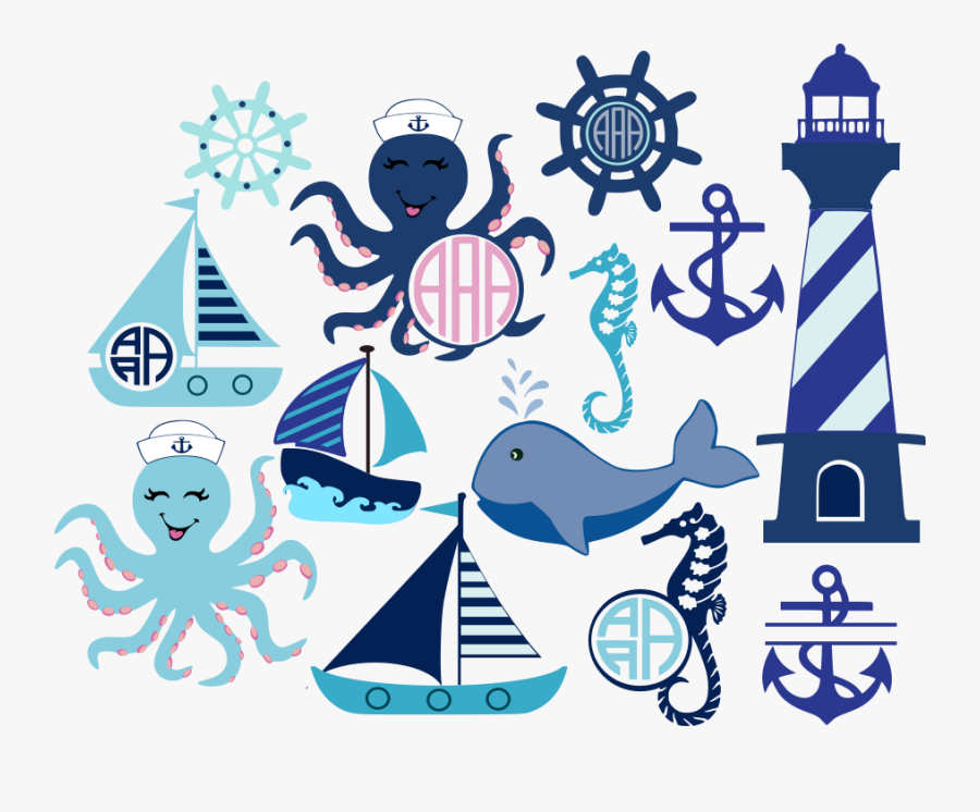 Download Nautical Clipart Monogram Beach Monogram Svg Free Transparent Clipart Clipartkey