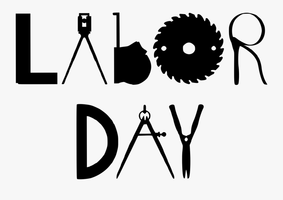 Labor Day Clip Art Black And White, Transparent Clipart