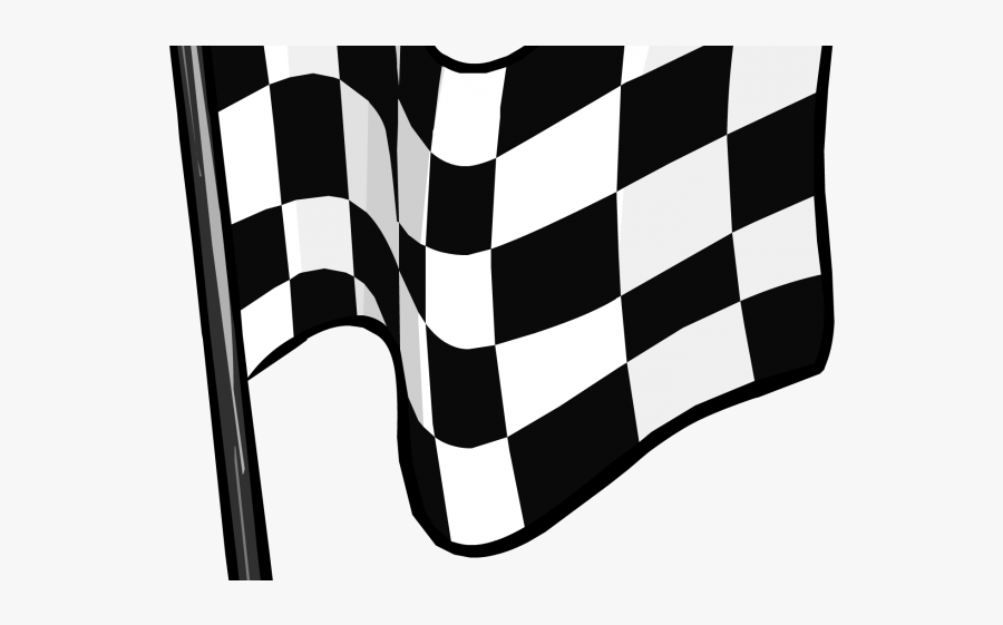Checkered Flag Clipart - Waving Checkered Flag Png, Transparent Clipart