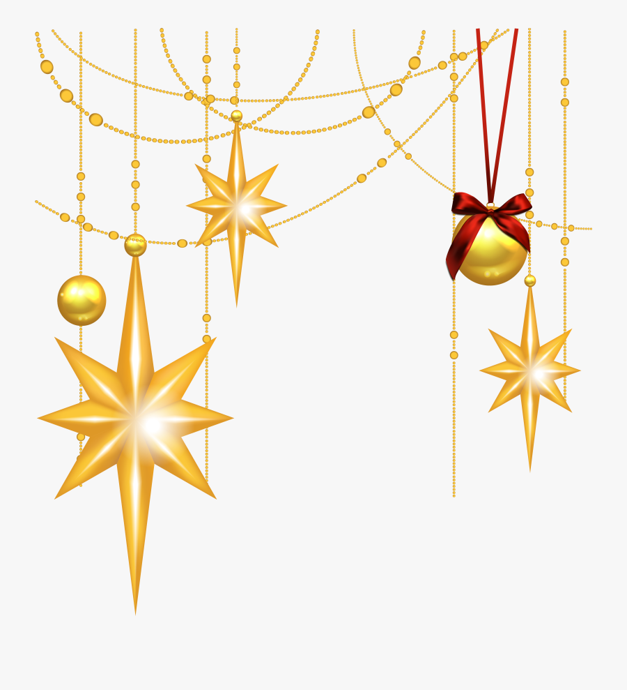 Sports Clipart Star - Transparent Background Christmas Stars, Transparent Clipart