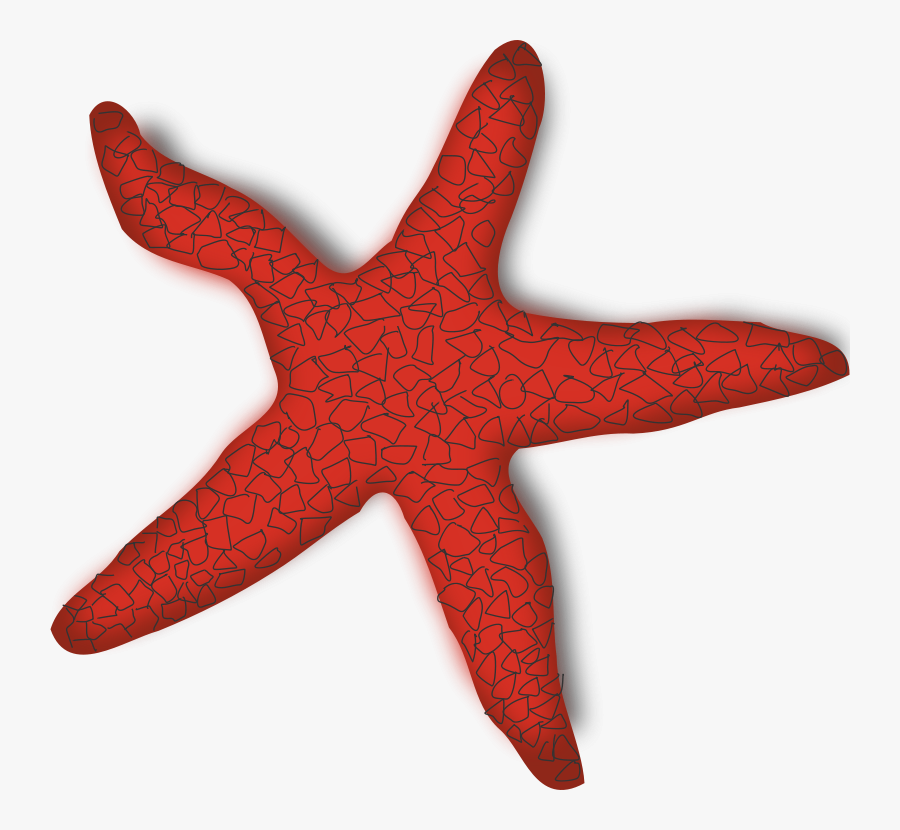 Red Starfish - Starfish Clip Art, Transparent Clipart