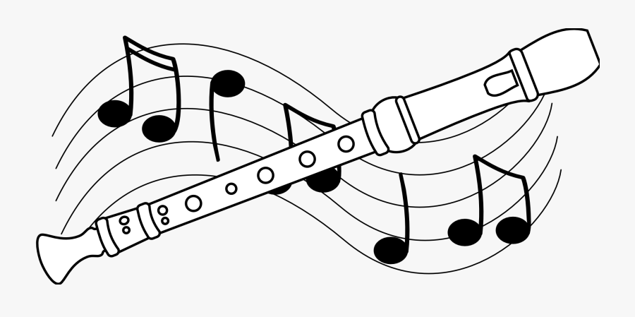 Music Black And White Concert Clip Art Black And White - Recorder Clipart, Transparent Clipart