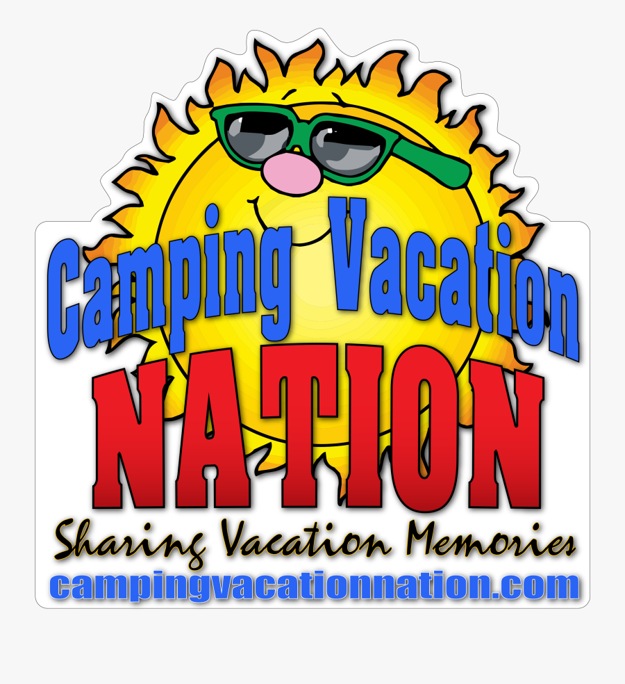 Camping Vacation Nation Decal@2x - Sunshine, Transparent Clipart