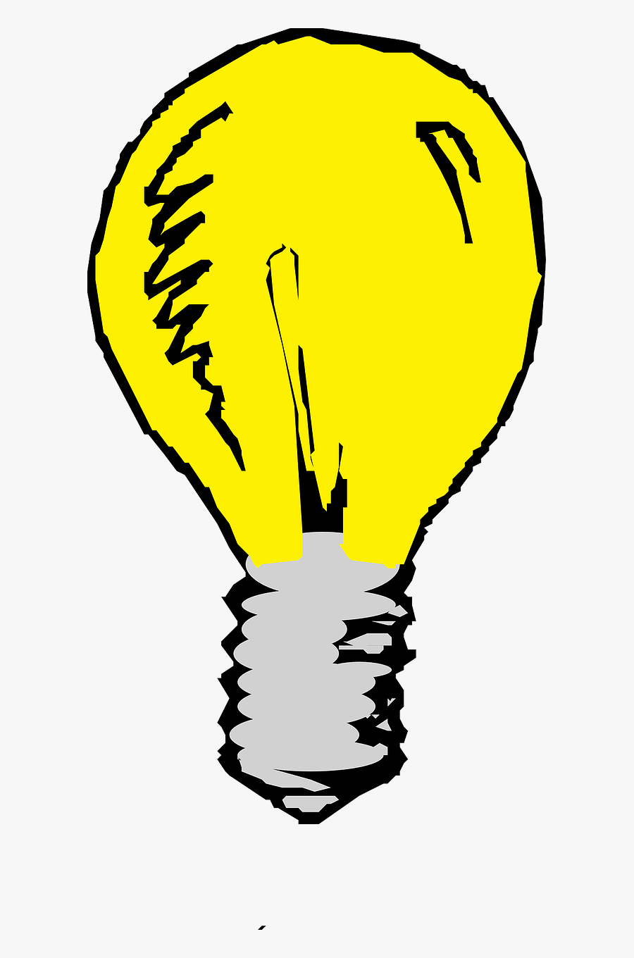 Vector Clip Art - Light Bulb Moving Animation, Transparent Clipart