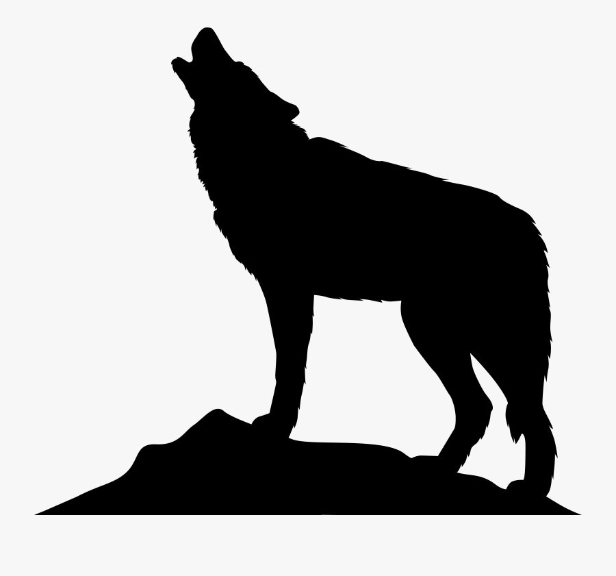 Silhouette Arctic Dog Howling Wolf Icon Clipart, Transparent Clipart