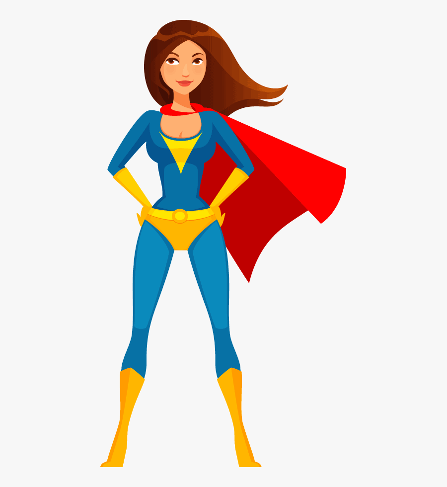 Superhero Girl Cliparts Free Download Clip Art - Woman Superhero Clipart, Transparent Clipart