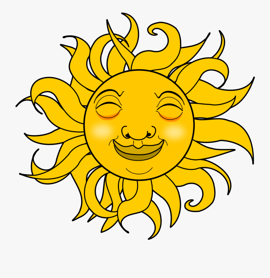 Smiling - Sun - Clipart - Gif Transparent Background Sun , Free ...