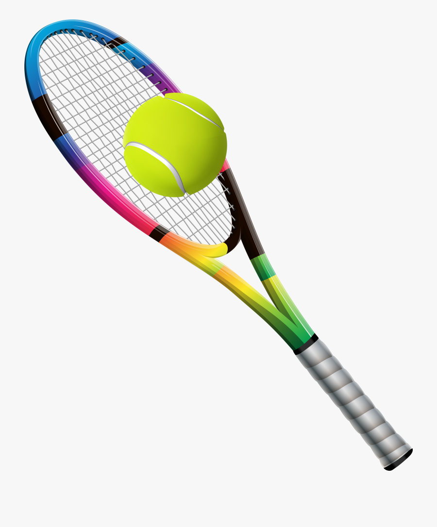 Sports Clipart Tennis No Background - Tennis Racket With Ball Png, Transparent Clipart