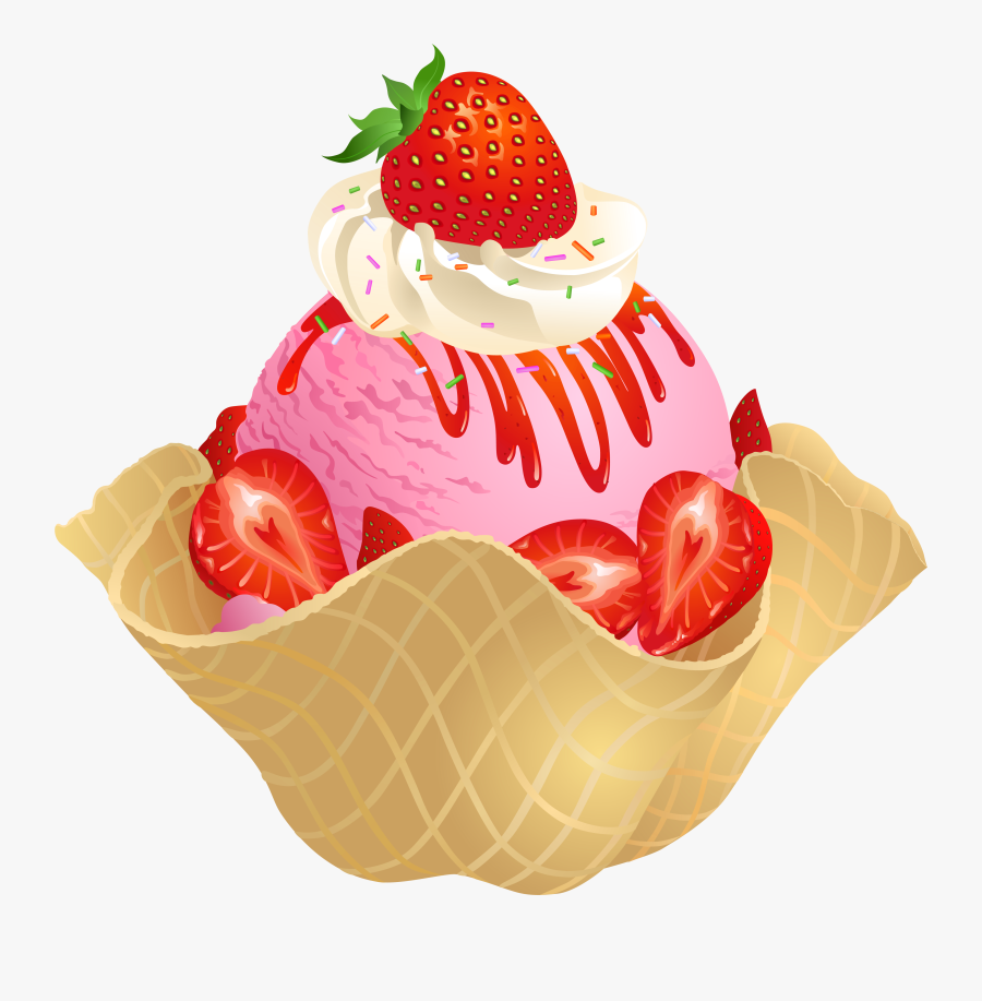 Strawberry Clipart Logo - Strawberry Ice Cream Png, Transparent Clipart