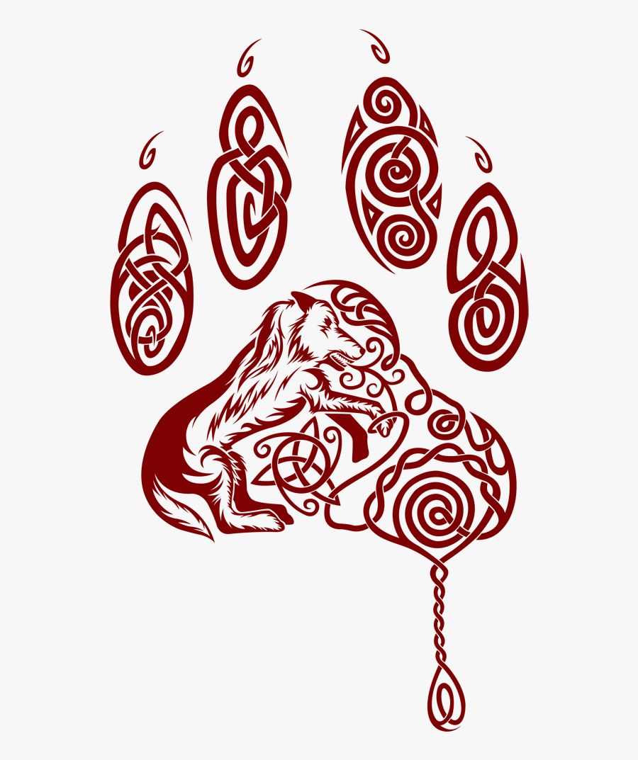 Wolf Paw Png - Celtic Paw Tattoo , Free Transparent Clipart - ClipartKey