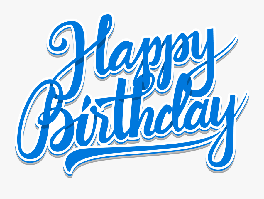 Birthday Cake Wedding Invitation Clip Art - Happy Birthday Blue Theme, Transparent Clipart