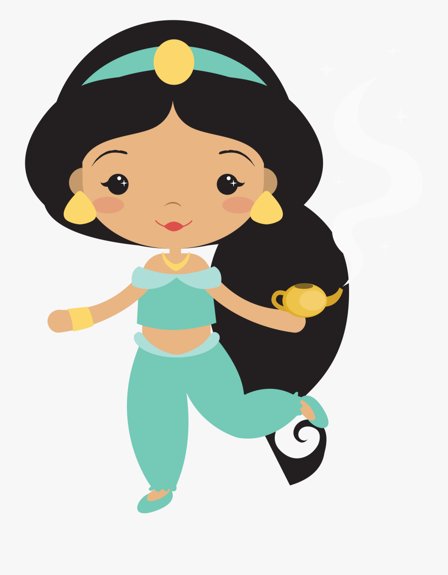 Beast Clipart Princess Belle - Cute Princess Jasmine Clipart, Transparent Clipart