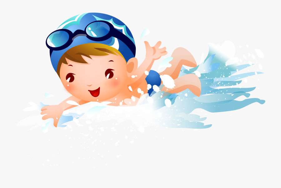 Swimming Child Clip Art - Kid Swimming Clipart, Transparent Clipart