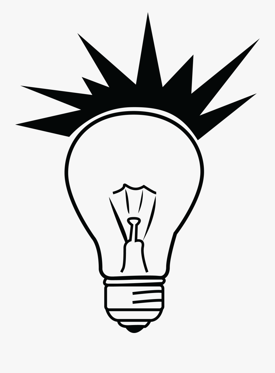 Light Bulb Clipart Logo - Silhouette Bulb, Transparent Clipart
