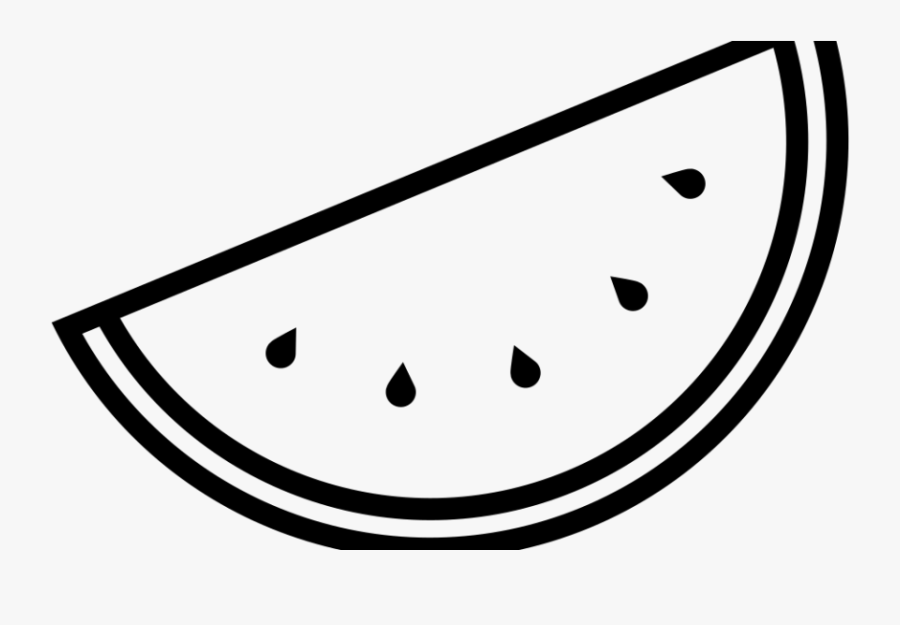 Watermelon Slice Coloring Page Colouring Cute Pages - Line Art, Transparent Clipart