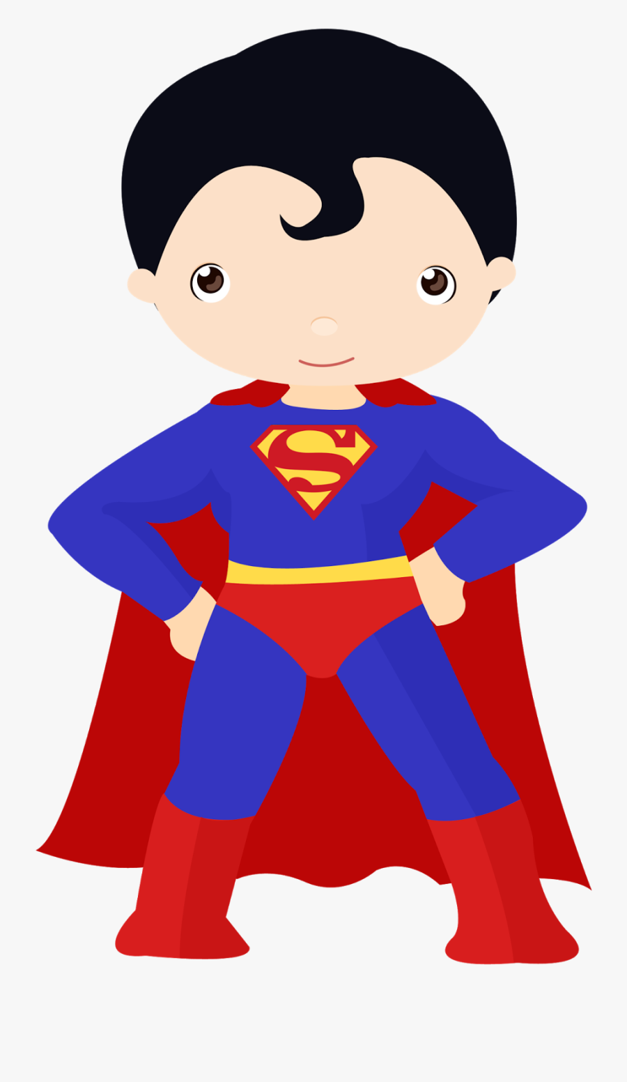 Baby Superman Clipart - Kids Superhero Png, Transparent Clipart