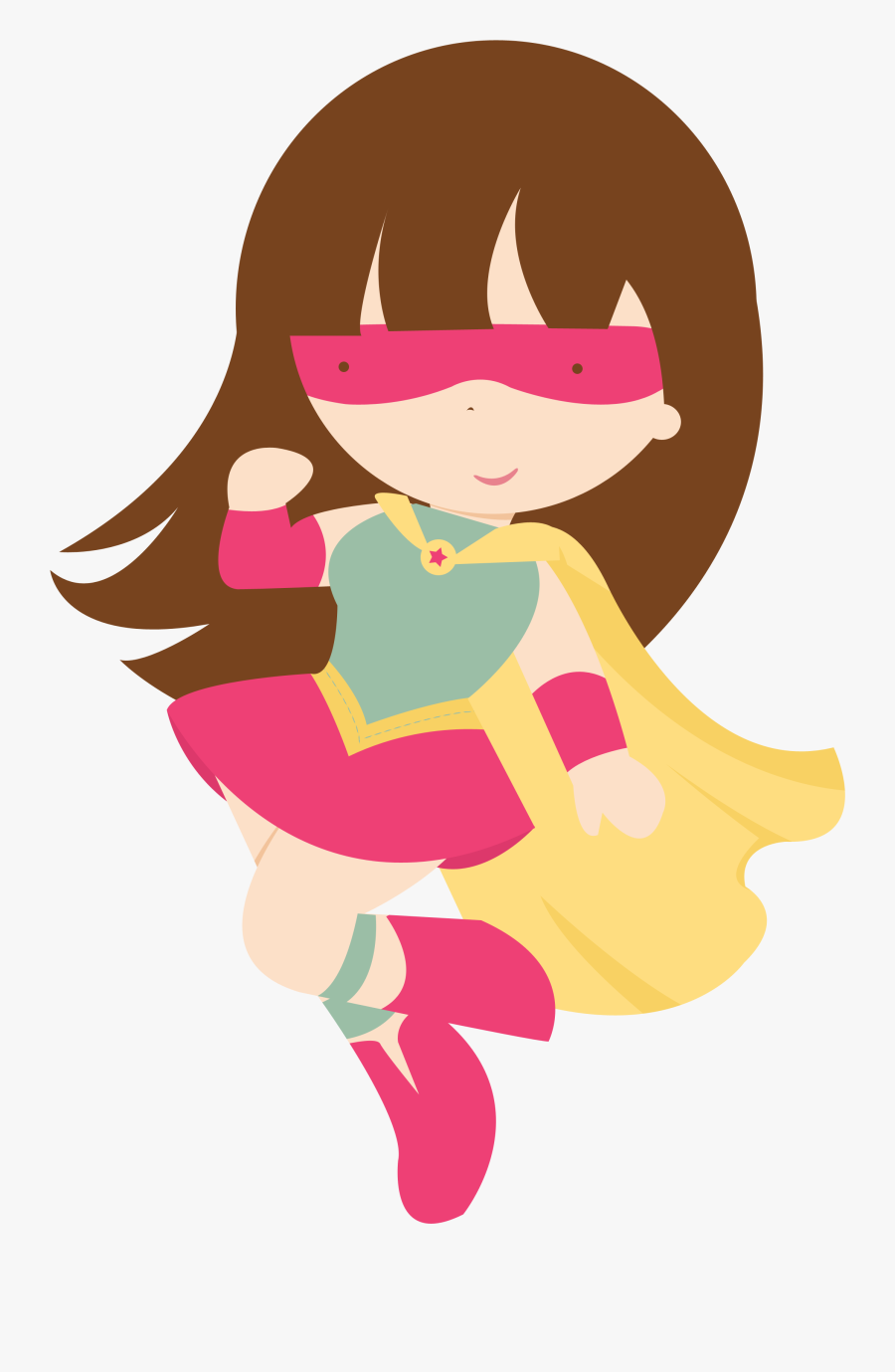 Clipartopia Supergirls - Cute Superhero Girl Clipart, Transparent Clipart